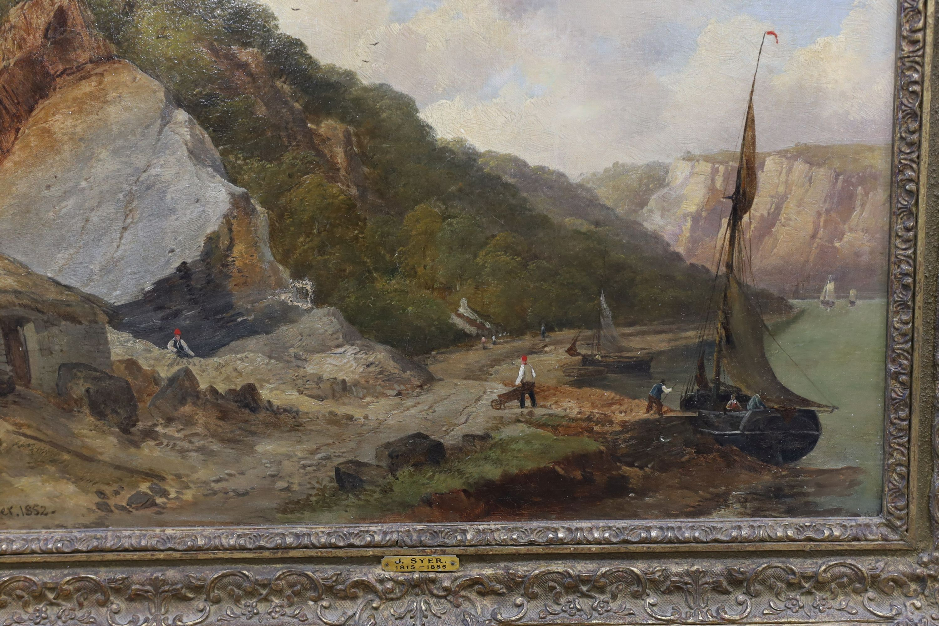 John Syer (1815-1885), oil on canvas, Avon gorge, signed and dated 1852, 43 x 53cm